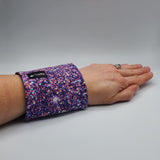 Portefeuille pour le poignet PAILLETTES MAUVE